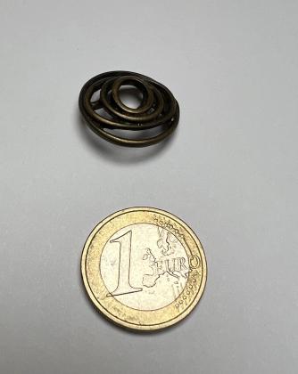 Preview: Knopf Metall Spirale Durchm. 20 mm